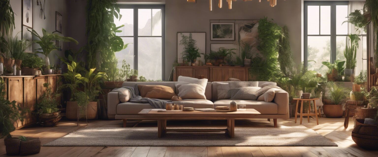 Cozy living room with plants