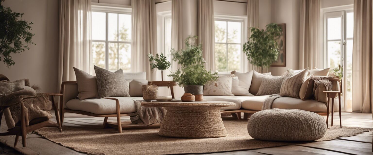 Living room with organic textiles